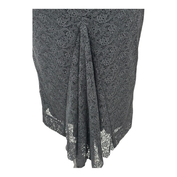Aritzia Wolford black goth lace draped back pencil midi skirt - Picture 2 of 8